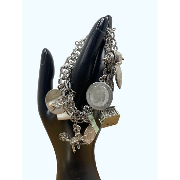 Elco 64grams total Jewelry - Elco 64grams 9 Sterling Charms 8” Elco Charm Bracelet Silver
